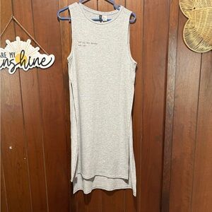 H&M Light Gray Ribbed Top